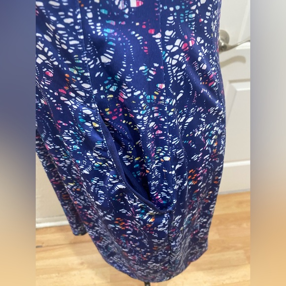 EP New York Sleeveless blue colorful Print golf Dress Size XS - Picture 2 of 7